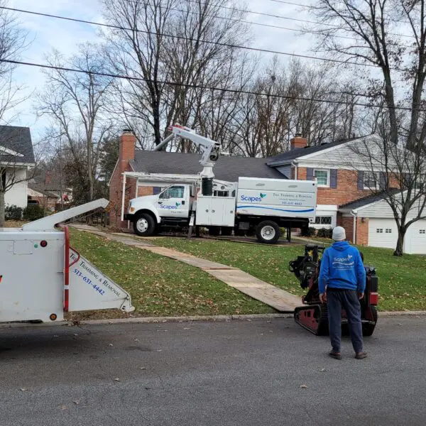 Scapes Crew Working in Neighborhood